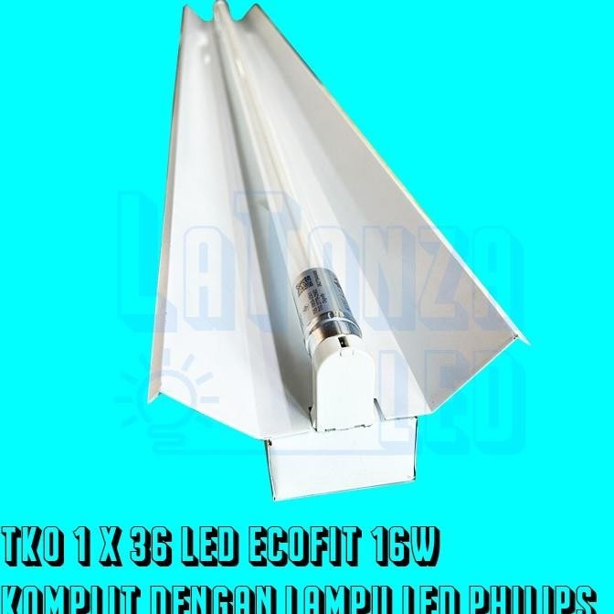 Kap Lampu TKO LED 1x36 120cm kap TKO TL 1x16 Philips Komplit '