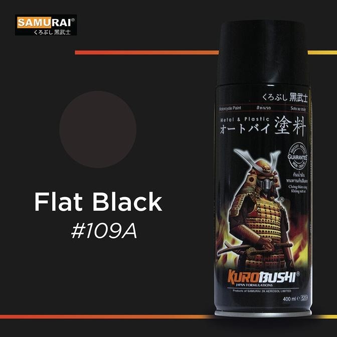 Samurai Paint Flat Black 109a Hitam Doff Standar #109A