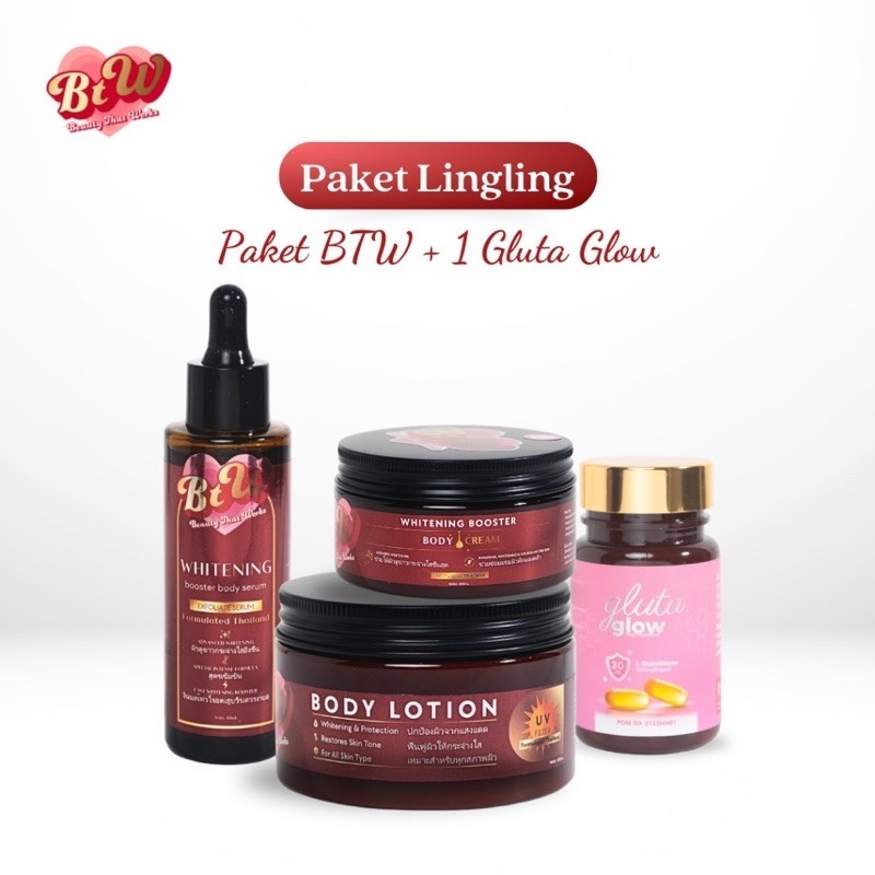 READY❣️ Beauty That Works BTW Body Serum Pemutih Pencerah Setara Infus Whitening Pemutih Badan Aman 