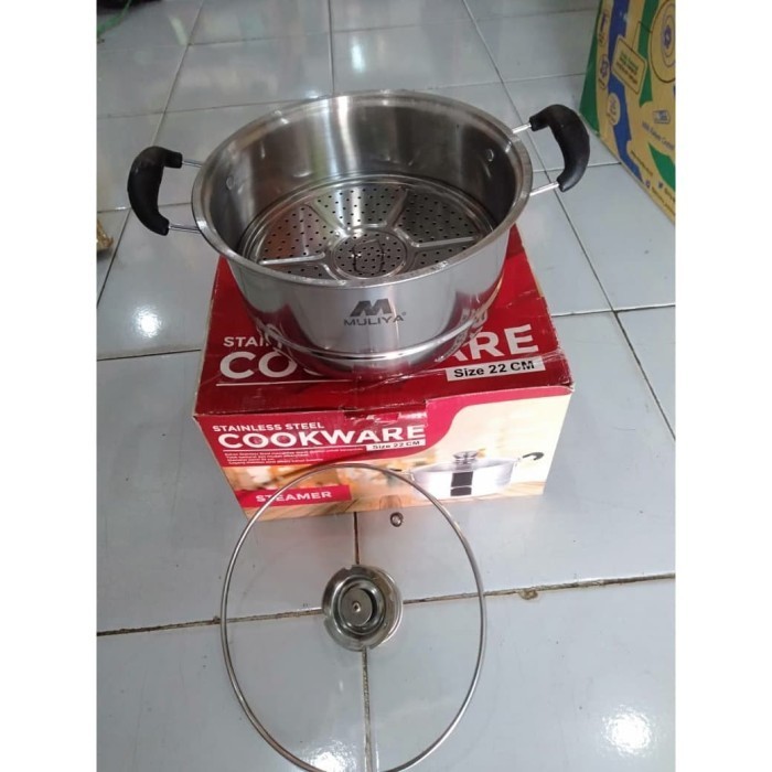 Panci Kukus-Steamer Stainless Muliya 22 Cm