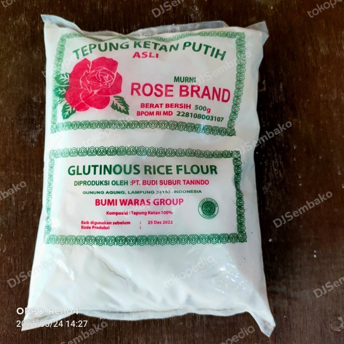 

Khusus Gosend/Grab Tepung Ketan Rose Brand 1 Dus Isi 20 Pcs @500 Gram
