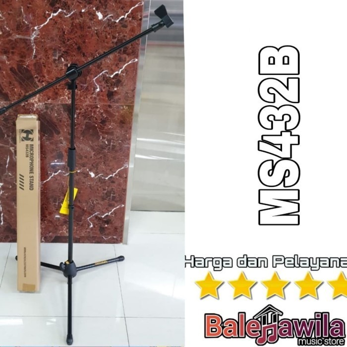 Stand Mic Hercules + Holder Ms432B Stand Hercules Ms432B