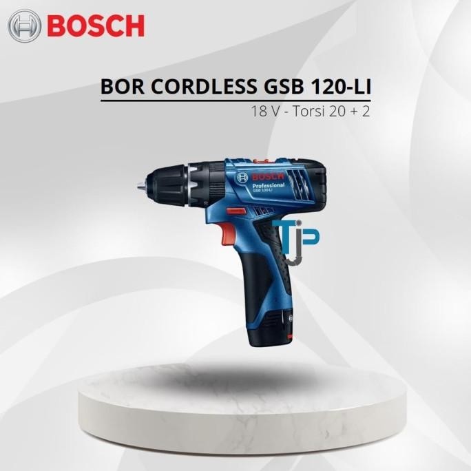 Bosch Cordless Drill / Mesin Bor Baterai 12V Gsb 120 Li
