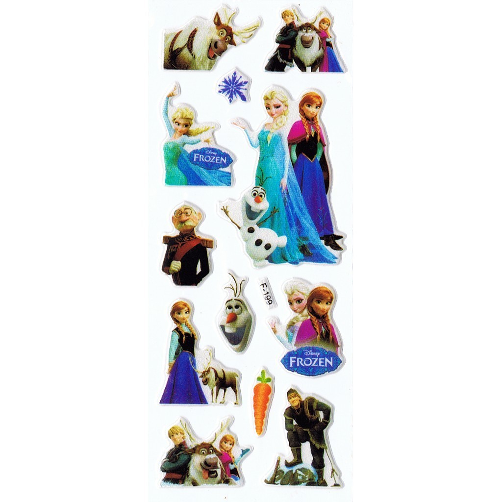 

SK052 Stiker Sticker Timbul Set Strip Aneka Gambar Kartun Anak Frozen