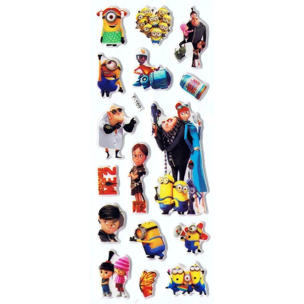 

SK385 Stiker Sticker Timbul Set Strip Aneka Gambar Kartun Minion