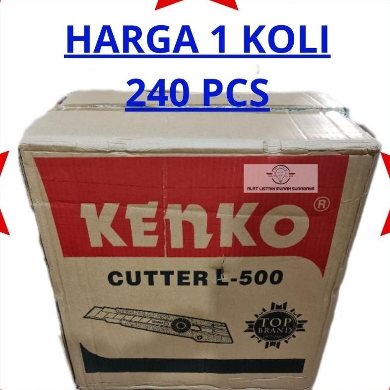 

READY >> GROSIR PISAU CUTTER KENKO L- ( 1 KOLI = 240 PCS )