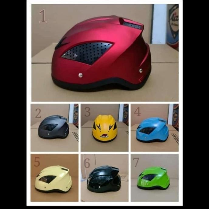 helm sepeda brand aizo warna