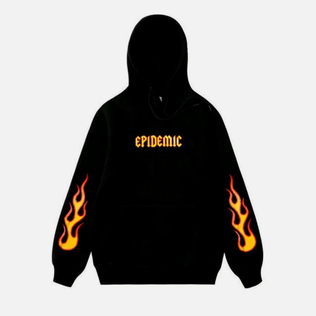 Terlaris Switer Pria Distro Epidemic Api Hoodie Distro Warna Hitam Hoodie Pria Hoodie Wanita Hoodie 