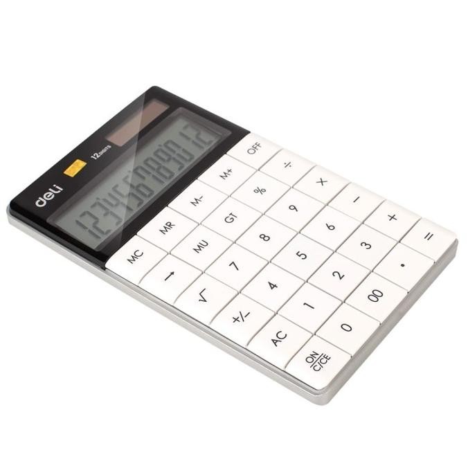 

Deli E1589 White Calculator/Kalkulator-Modern Calculator 12-digit