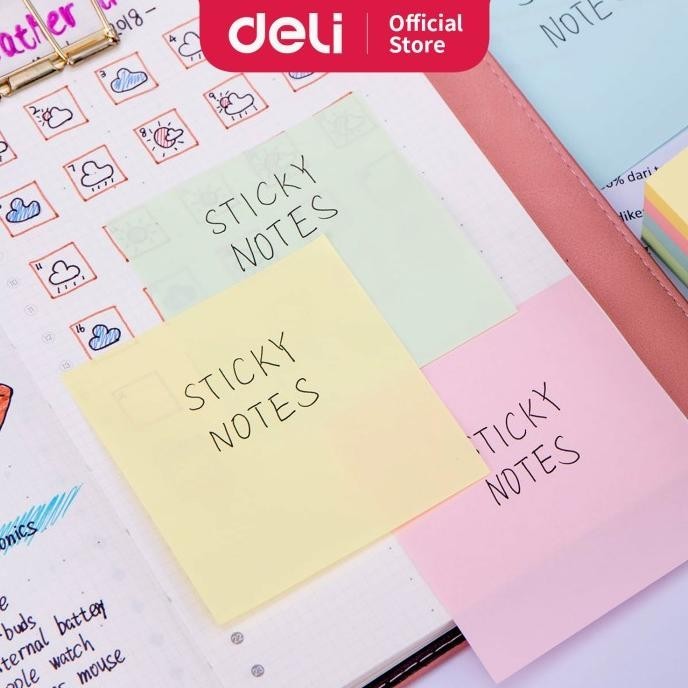 

Deli EA01703 Memo - Sticky Notes 7676mm 3''3'' 4100sheets