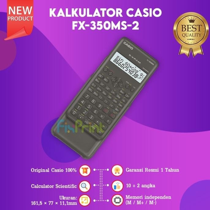 

Calculator Scientific FX-350MS 2 Casio Kalkulator Ilmiah New Original