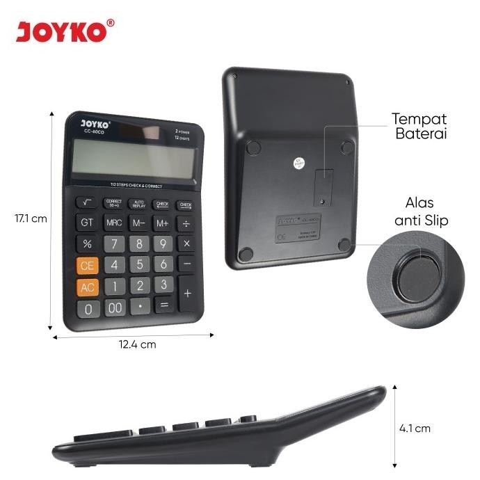 

Calculator Kalkulator Joyko CC-60CO 12 Digits Check Correct