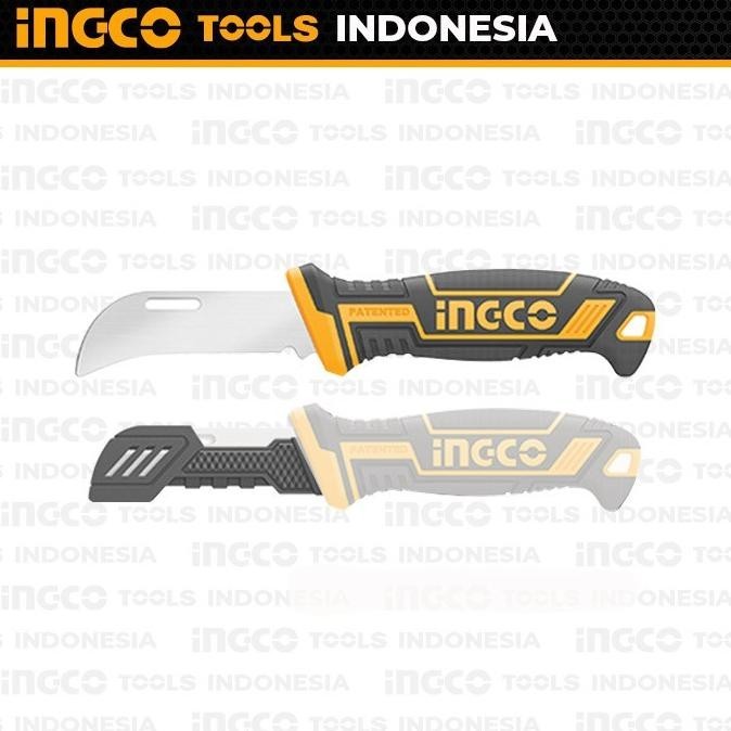 

Cable Stripping Knife (Curved 8") INGCO HPK82001 - Pisau Kupas Kabel
