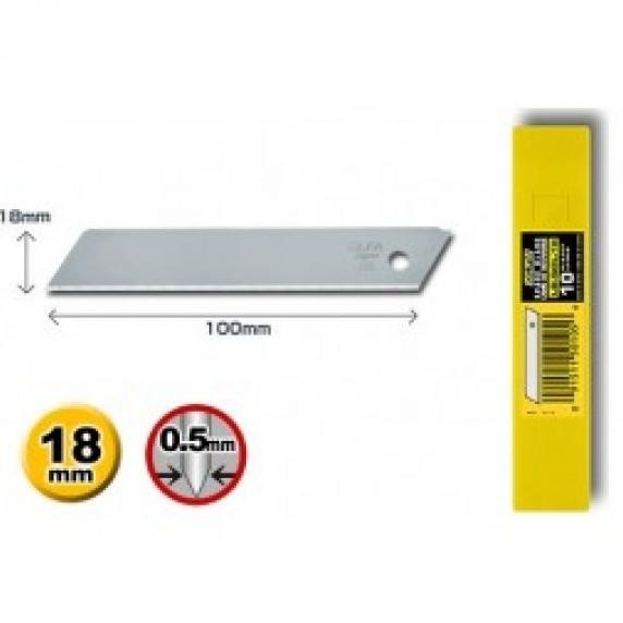 

Refill Pisau Cutter 18mm LB-SOL-10 (10pcs pack) OLFA Solid Blade