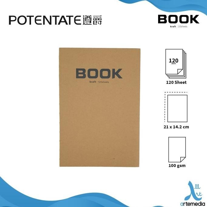 

POTENTATE Kraft paper book 210x142mm 120 sheets 100gsm
