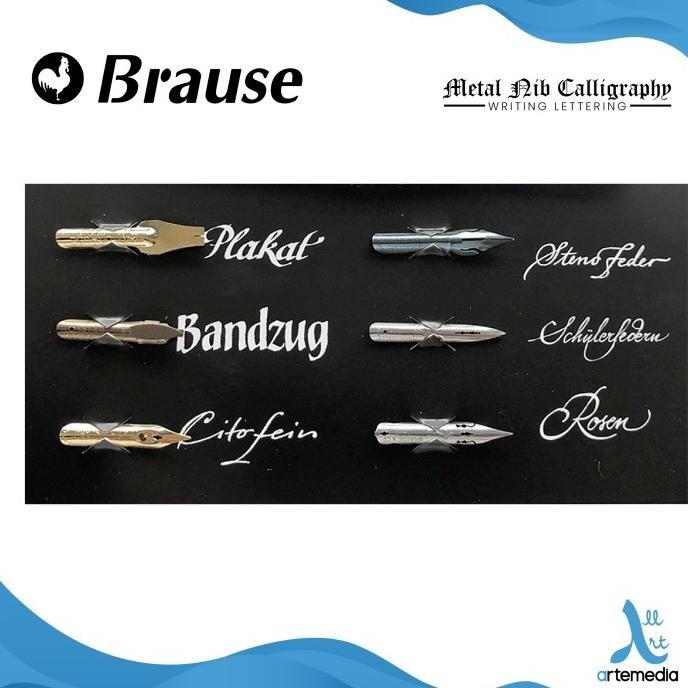 

Pena Kaligrafi Brause Nib Holder & Metal Nib Set Calligraphy Writing