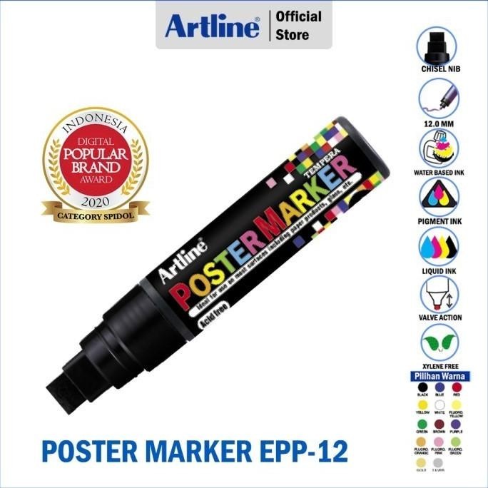 

SPIDOL ARTLINE POSTER MARKER 12MM EPP-12