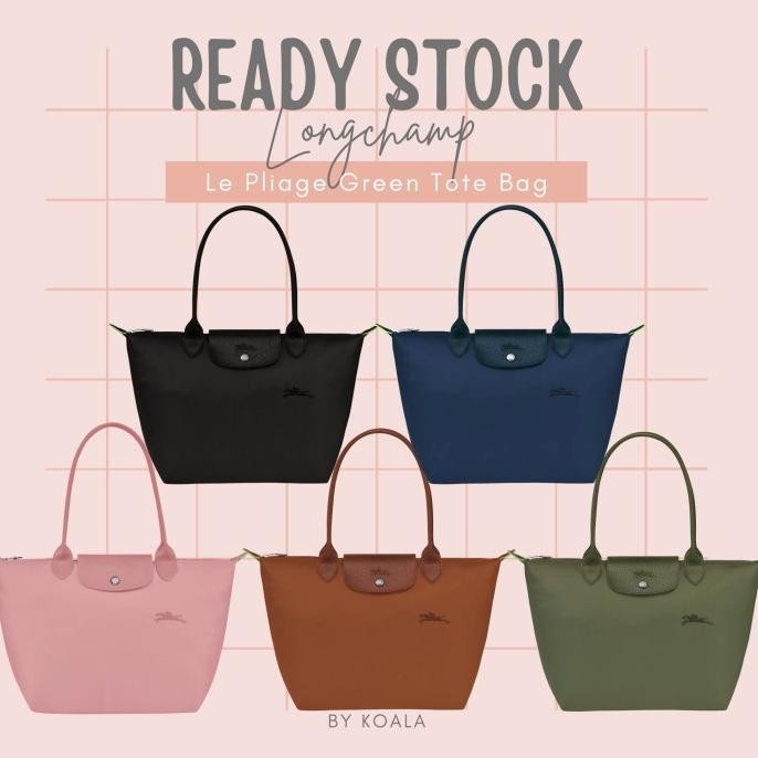 [READY STOCK] Tas Longchamp Le Pliage Green Tote Bag