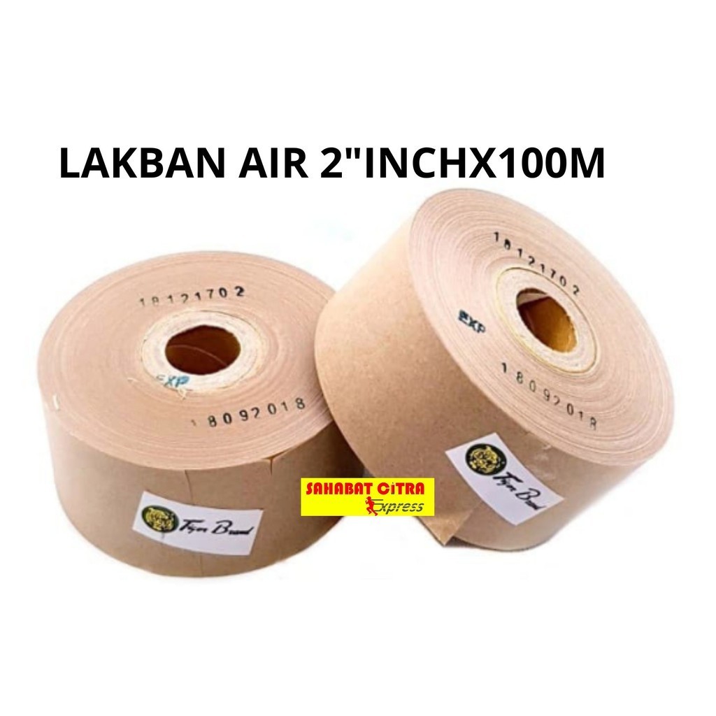

LAKBAN AIR 2" INCH GUMMED PAPER CRAFT TAPE PCS TIGER KRAFT 胶带