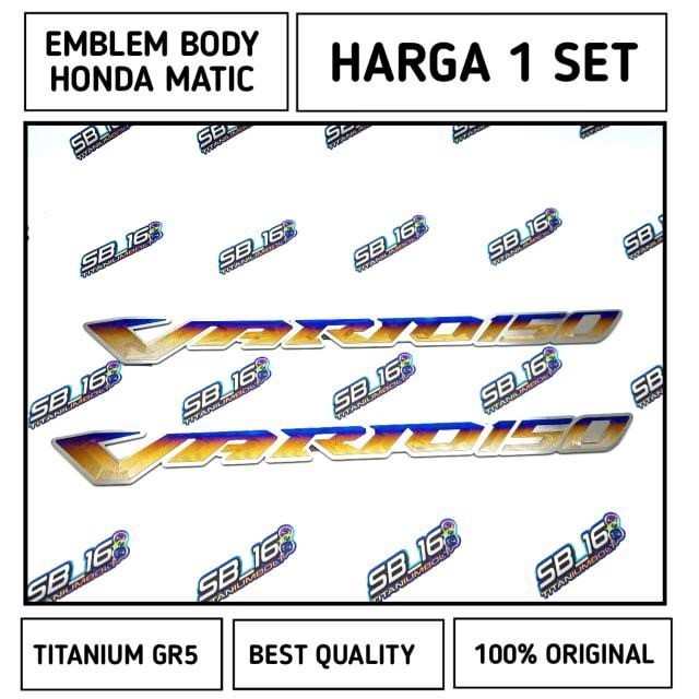 Emblem Titanium Honda
