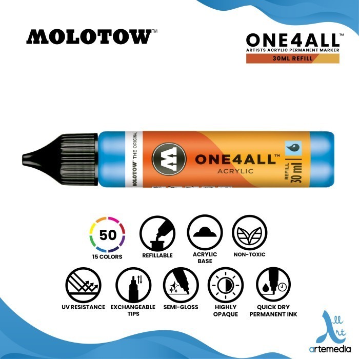 

Cat Isi Ulang Molotow One4All Refill 30ml Acrylic Paint Marker - 3/3