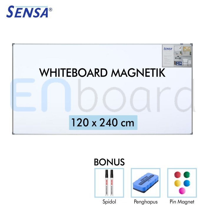 

Papan Tulis Whiteard Gantung Magnet Single Face Sensa 120 x 240 cm