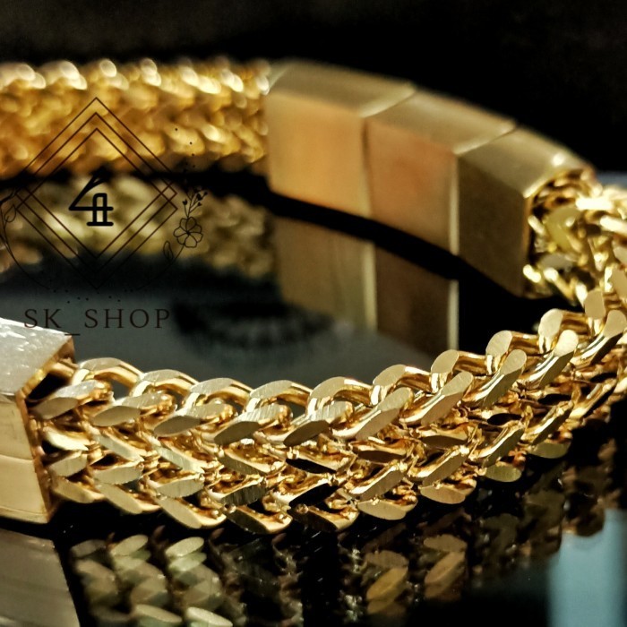 Haf Gelang Rolex Pria Titanium Gold
