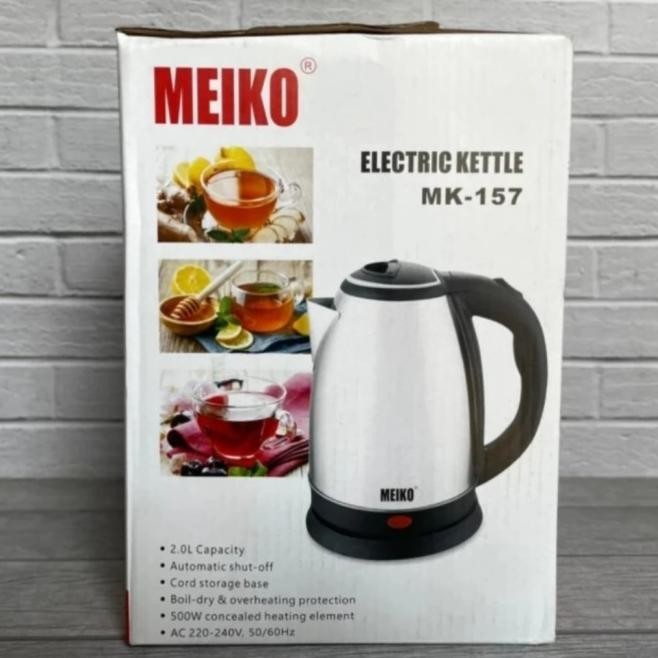 Teko Listrik Stainless Meiko 2 Liter Pemanas Air Bagus Berkualitas Sni Gabriellayuliantiseller