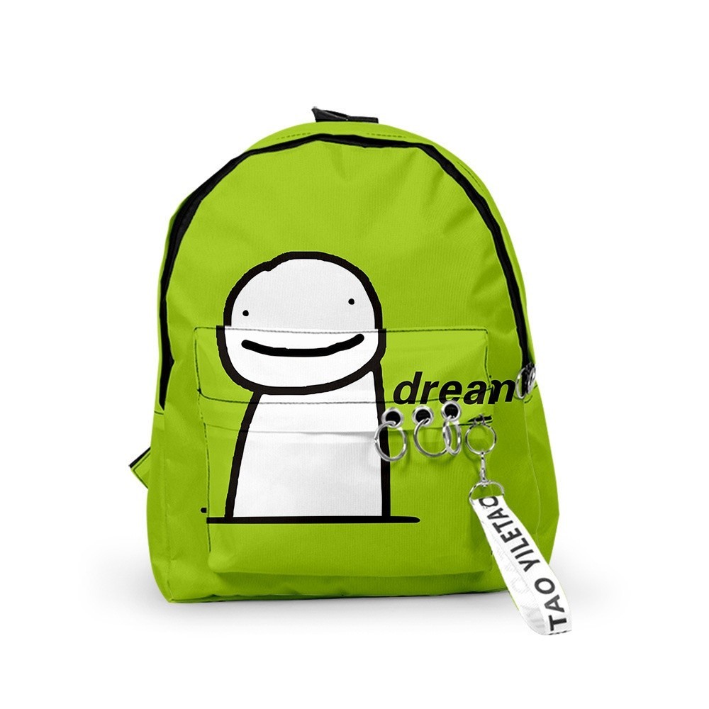

Ransel Pria Wanita Minecraft Dream SMP 3D Baru Tas Sekolah Siswa SD Lucu Dreamwastaken Hadiah untuk Anak-anak