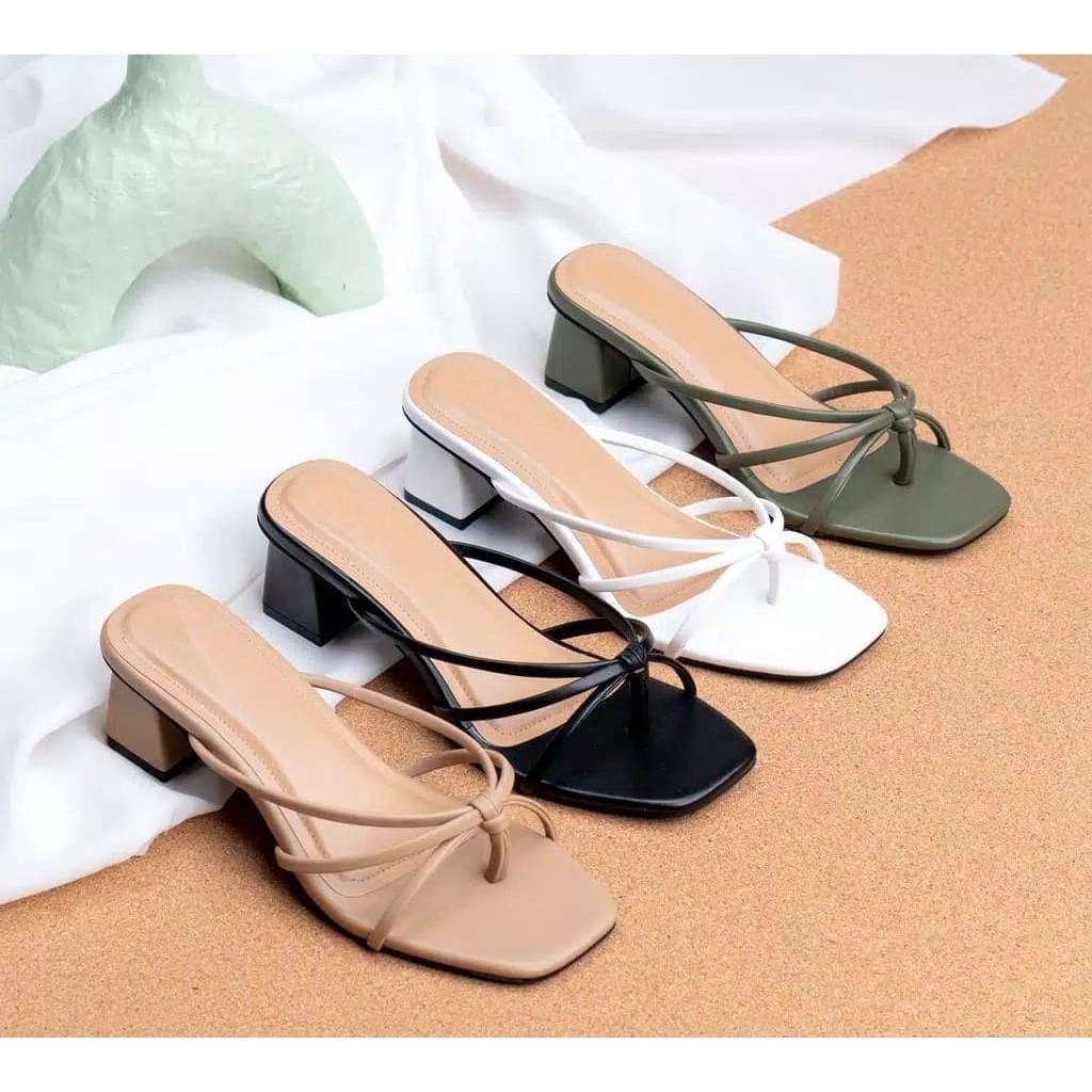 High Heels Sandal Wisuda Terbaru 2024 Hils High Hils Girls Chunky Heels Dewasa Remaja Terlaris 3 Cm 