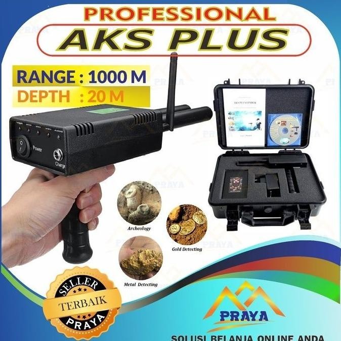 Aks Plus Professional Metal Detector Detektor Logam Emas Perak