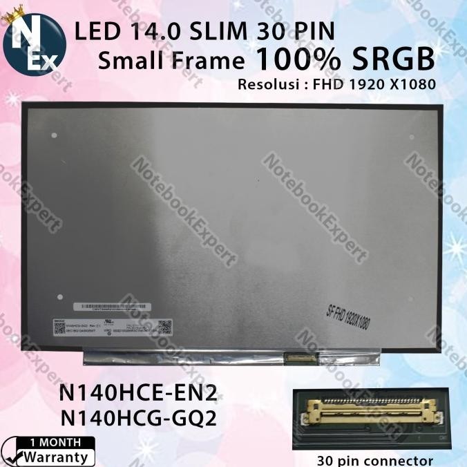 LED 14.0" SLIM 30 PIN SMALLFRAME FHD 1920 X1080 100% SRGB N140HCE-EN2 HEMAT