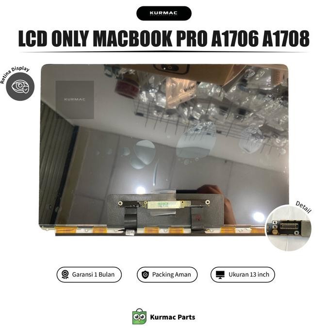 LCD Panel LCD Only Macbook Pro 13 Inch A1706 A1708 Tahun 2016-2017 ASLI