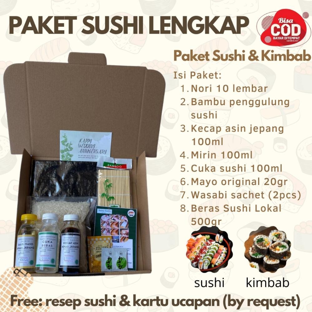 

Flashsale Paket Sushi Halal - Paket Sushi Lengkap - Hampers Paket Sushi - Kado Diy Sushi BisaCod