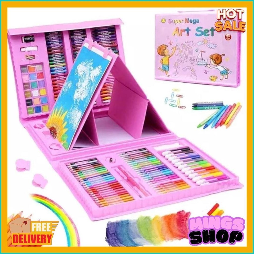 

Crayon 1 Set Isi 208 / 150 Pcs Alat Menggambar Stationery Paints Kids Children Painting (Cod)
