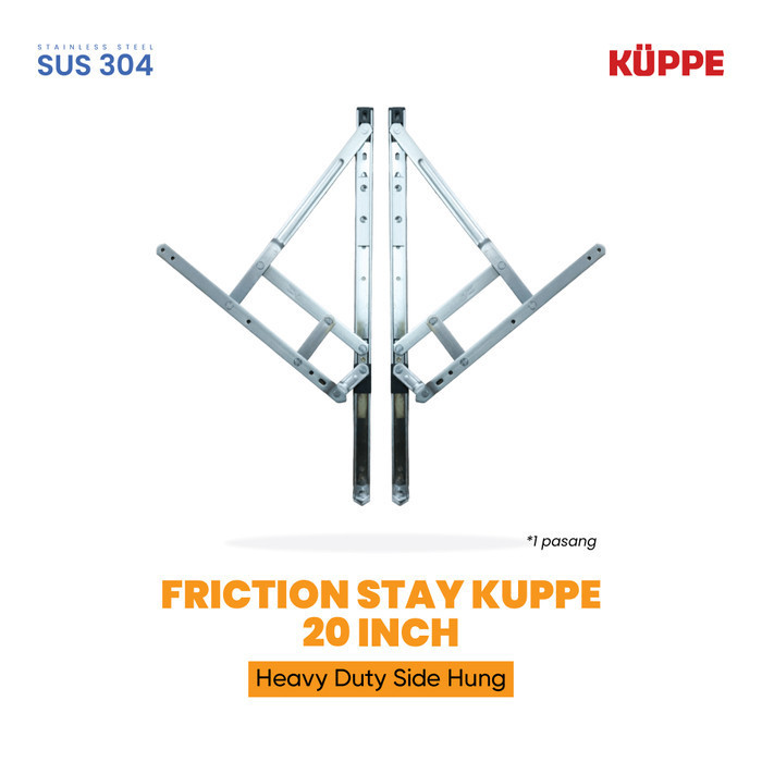 Kuppe Engsel Casement / Friction Stay HDS 20 Inch, Aksesoris