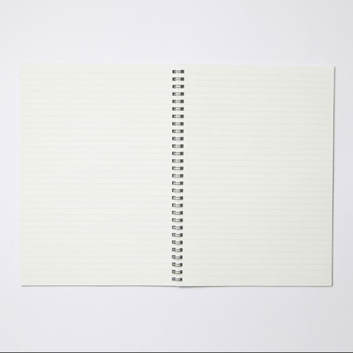 

Muji - Double Ring Notebook B5/A5 Line 48 Sheet Buku Bergaris
