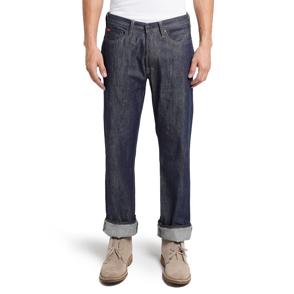 Lee Cooper Straight Fit Jeans Harry Desert Blue Selvedge