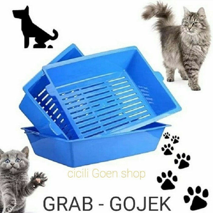 Terbaru Box Bak Pasir Kucing 3 In 1 Self Sifting Tray Cat Dong Litter Toilet Zeolit Promo Terlaris