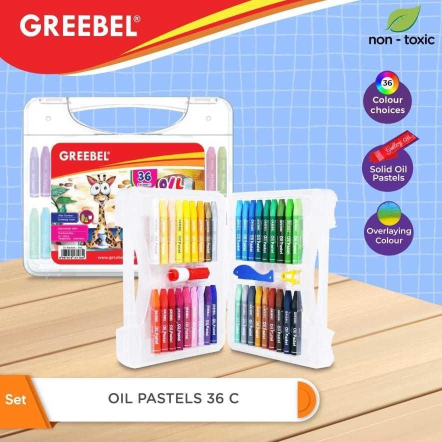 

GREEBEL Crayon Krayon Kids Oil Pastel 36 Warna (36C) tdk berdebu cerah utk anak sekolah art& tdk beracun