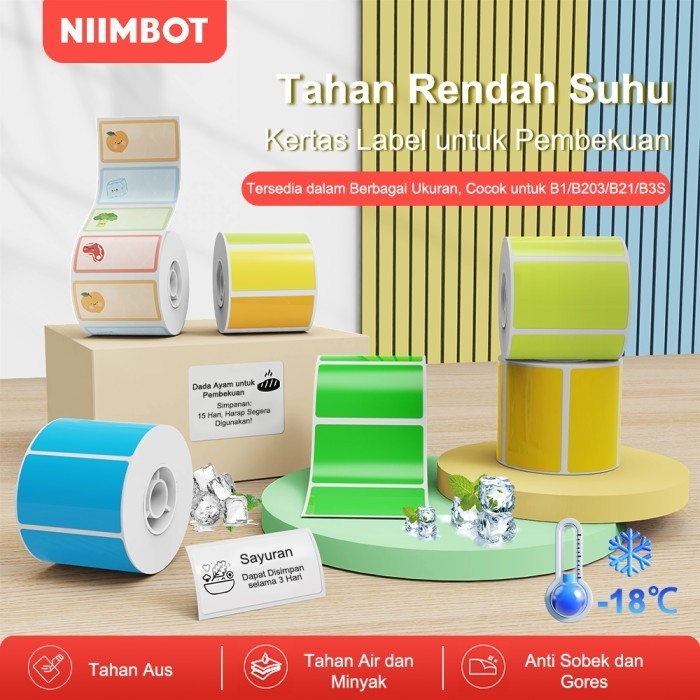 

Niimt B1/B21/B3S/B203 Kertas Label Termal Beku Tahan Air Tahan Minyak Tahan Sobek
