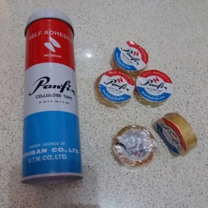 

isolasi panfix kecil 1/2 x 10 yard / kaleng 12 rol