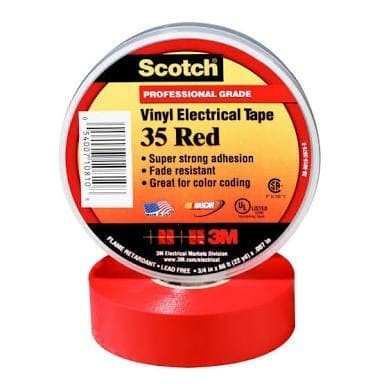 

scotch 35 red .vinyl al tape