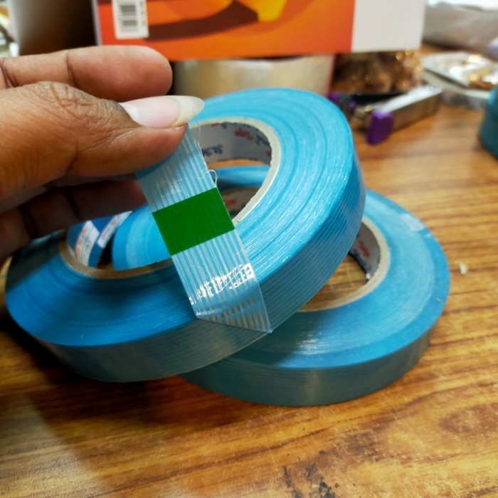 

lakban serat ment Tape 18mm x 50M Selotip Serat Isolasi Serat Biru