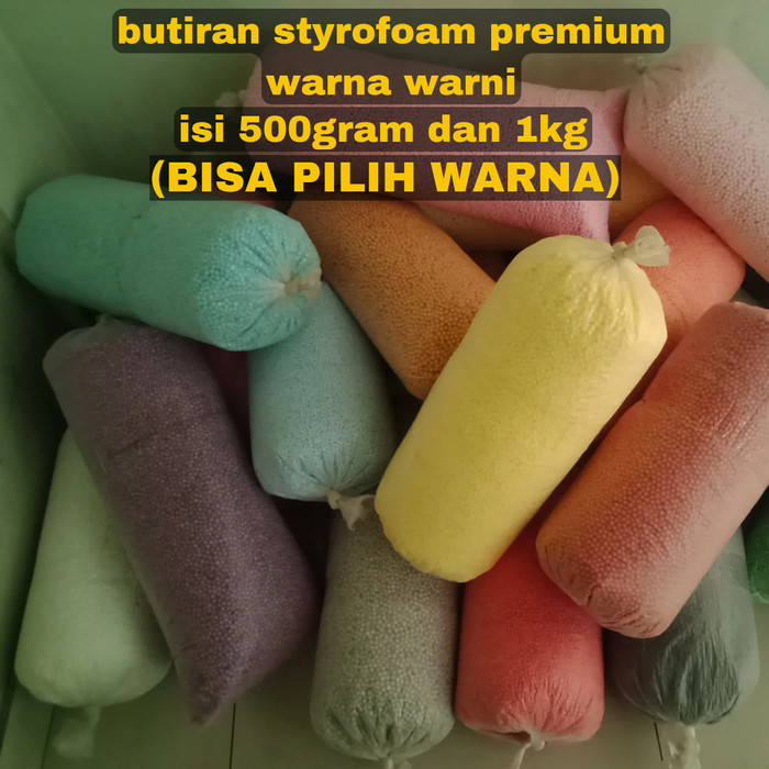 

butiran sterofoam premium warna warni isi 500gram 1kg