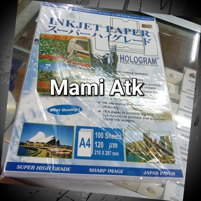 

Kertas photo inkjet paper A4 120 gram isi 100 lembar