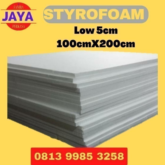 

STYROFOAM Lembaran Ketebalan 5cm Ukuran 100x200cm LOW Density 18KG/M3