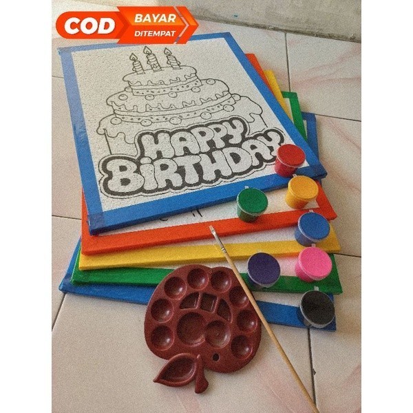 

Paket Melukis Styrofoam/Gabus anak 5 Gambar list + cat nus