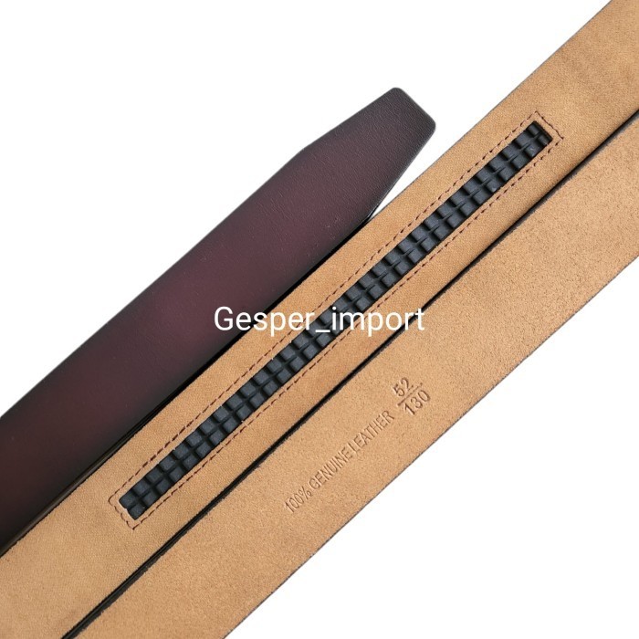 Ikat Pinggang Pria Tumi Kulit Asli Sapi Sabuk Otomatis Tanpa Lubang