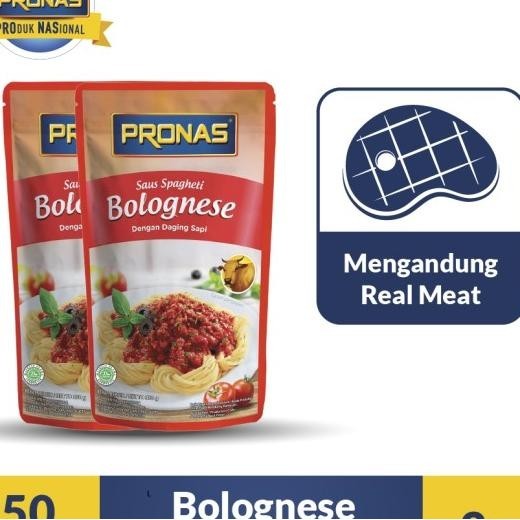 

Pronas Saus Bolognais Legkap Dengan Daging Sapi 350 G Bundling 2 Pcs